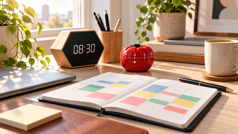 Time Management Pomodoro Focus Blocks